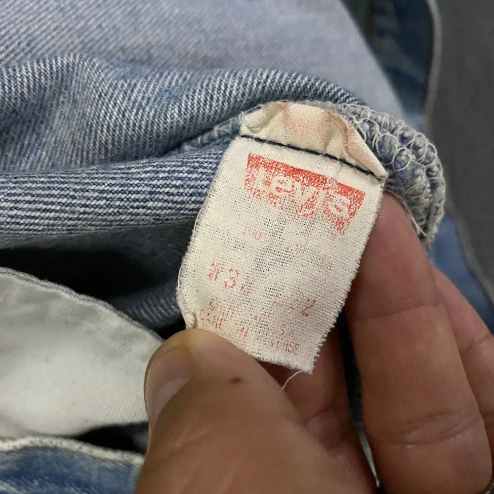 Levis 501 Jeans FITS 34x30 Blue Vintage 80s Made in USA Button Fly Classic Denim